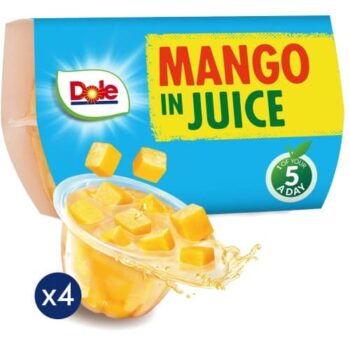 Dole Mango Fruit Snacks in Juice Multipack (4 x 113g)