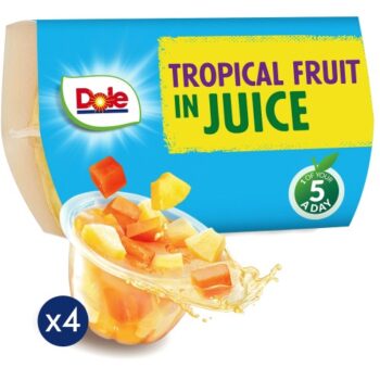 Dole Tropical Fruit In Juice Fruit Snacks (4 x 113g)