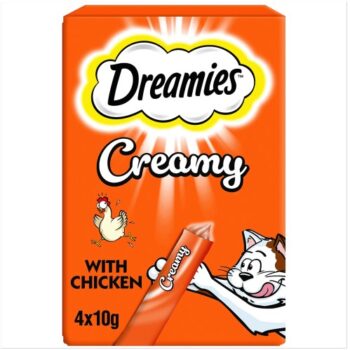 Dreamies Creamy No Sugar Cat Treats With Chicken (4 x 10g)