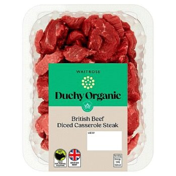 Duchy Organic British Beef Diced Casserole Steak (400g)