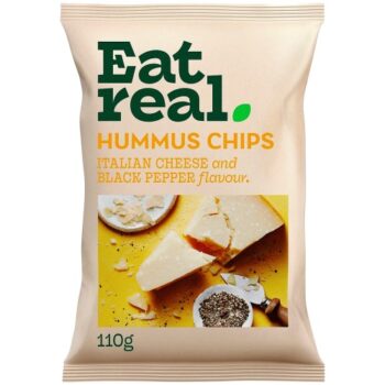 Eat Real Hummus Chips Italian Cheese & Black Pepper (110g)