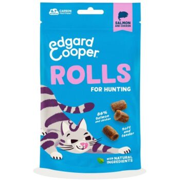 Edgard & Cooper Salmon Soft Rolls Cat Treats (45g)