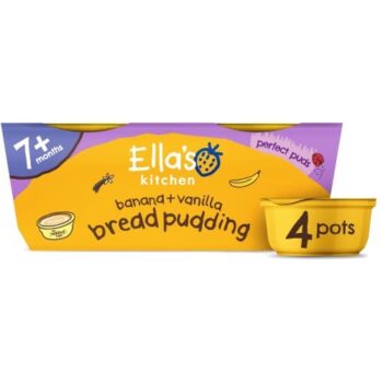 Ella's Kitchen Banana + Vanilla Bread Pudding 7 Months+ (4 x 80g)