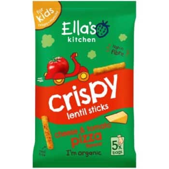 Ella's Kitchen Crispy Lentil Sticks Cheese & Tomato Pizza Flavour 3+ Years & Veg Sticks (5 x 10g)