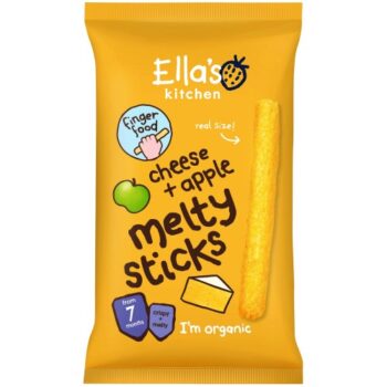 Ella's Kitchen Organic Cheese & Apple Melty Sticks Baby Snack 7+ Months (16g)