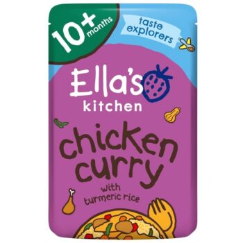 Ella's Kitchen Organic Chicken Curry with Veggie Rice Baby Food Pouch (190g)