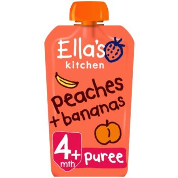Ella's Kitchen Organic Peaches & Bananas Baby Puree Pouch 4+ Months (120g)