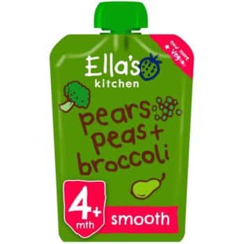 Ella's Kitchen Organic Pear Peas & Broccoli Smooth Puree Pouch 4+ Months (120g)