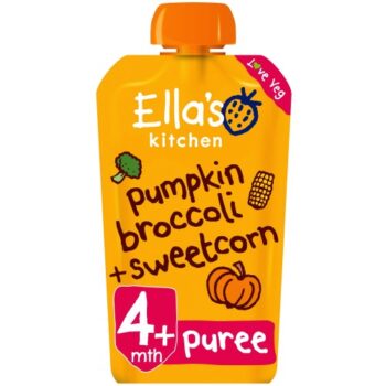 Ella's Kitchen Organic Pumpkin Broccoli Sweetcorn Baby Food Pouch 4+ Months (120g)