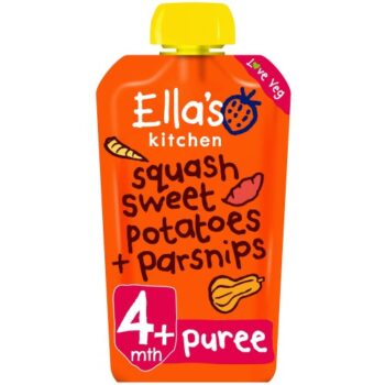 Ella's Kitchen Organic Squash Sweet Potato & Parsnip Puree Pouch 4+ Months (120g)