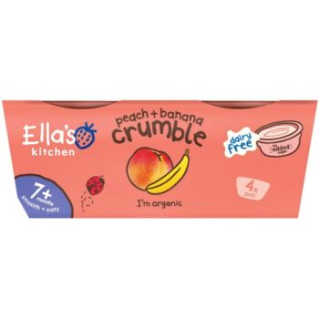 Ella's Kitchen Peach + Banana Crumble 7+ Months (4 x 80g)