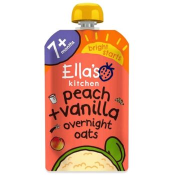 Ella's Kitchen Peach + Vanilla Overnight Oats with Yogurt 7+ Months (100g)