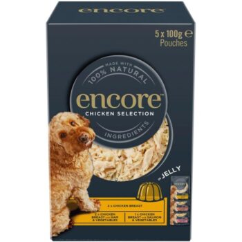 Encore Deluxe Collection Dog Pouch Chicken Selection in Jelly (5 x 100g)