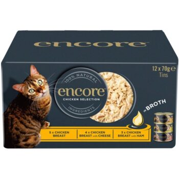 Encore Natural Chicken Selection In Broth Cat Tins (12 x 70g)