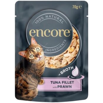 Encore Natural Tuna with Prawn in Broth Cat Pouch (70g)
