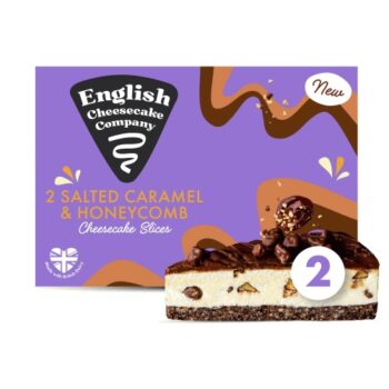 English Cheesecake Company Salted Caramel & Honeycomb Cheesecake Slices (2 x 180g)
