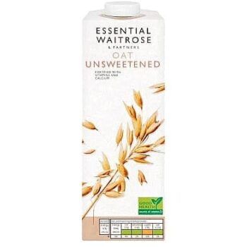 Essential Oat Milk Unsweetened Dairy Free Milk Alternative (1 Litre)
