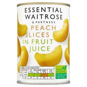 Essential Peach Slices in Grape Juice drained (248g)