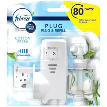 Febreze Ambi Pur Plug In Air Freshener Starter Kit Cotton Fresh