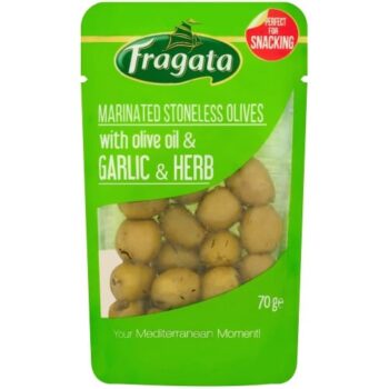 Fragata Marinated Stoneless Olives with Garlic & Herb (70g)