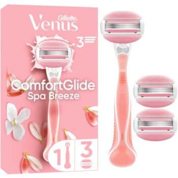 Gillette Women's Starter Pack Venus Comfortglide Spa Breeze Razor + 3 Blades