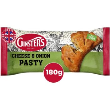 Ginsters Cornish Cheddar & Onion Pasty (180g)