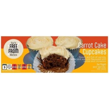 Gluten Free Kitchen Vegan Carrot Cupcakes (3 x 75g)