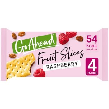 Go Ahead Raspberry Crispy Fruit Slices Snack Bars (4 x 44g)