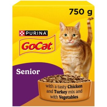 Go-Cat Senior Chicken & Turkey Mix with Vegetables 7+ Years Dry Cat Food (750g)