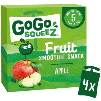 Gogo Squeez Fruit Snack Apple (4 x 90g)