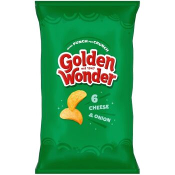 Golden Wonder Cheese & Onion Crisps 6x25 (6 x 25g)