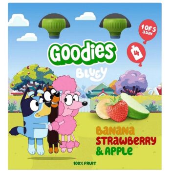 Goodies Bluey Banana Strawberry & Apple (4 x 100g)