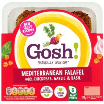 Gosh! Mediterranean Falafel made with chunky chickpeas onion spices & herbs (171g)