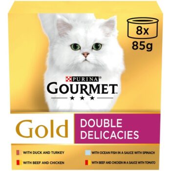 Gourmet Gold Double Delicacies Mixed Selection Cat Food (8 x 85g)
