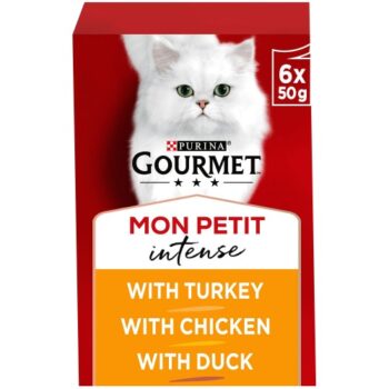 Gourmet Mon Petit Intense Cat Food Pouches Poultry (6 x 50g)