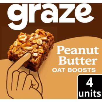 Graze Protein Oat Boosts Peanut Butter Flapjacks (4 x 30g)