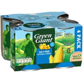 Green Giant Salt Free Sweet Corn (4 x 198g)