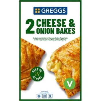 Greggs 2 Cheese & Onion Bakes (288g)