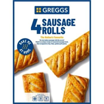 Greggs 4 Sausage Rolls (427g)