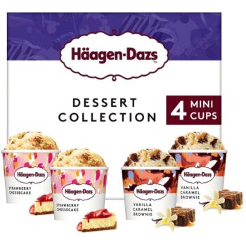 Haagen-Dazs Dessert Collection Mini Ice Cream Tubs (4 x 95ml)