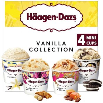 Haagen-Dazs Vanilla Ice Cream Collection Minicups (4 x 95ml)