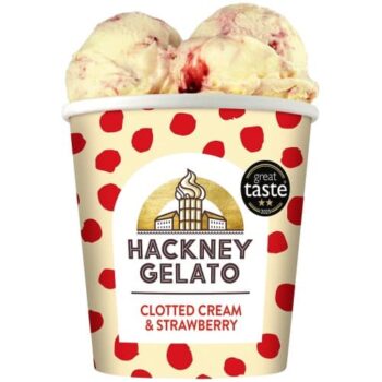 Hackney Gelato Clotted Cream & Strawberries Gelato (460ml)