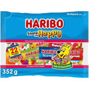Haribo Share the Happy Sweets 22 Treatsize Mini Bags (352g)