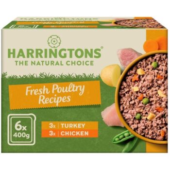 Harringtons Poultry Wet Dog Food Trays Multi Pack (6 x 400g)