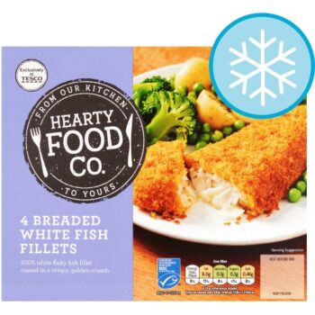 Hearty Food Co 4 Breaded White Fish Fillets (400g)