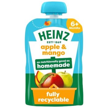 Heinz Apple & Mango Baby Food Fruit Pouch 6+ Months (100g)