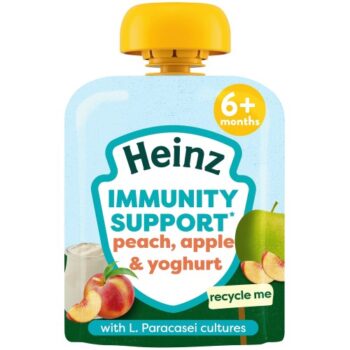 Heinz Baby Food Peach Apple & Yoghurt Immunity Support Pouch 6+ Months (85g)