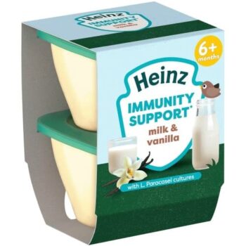 Heinz Milk & Vanilla Immunity Support Baby Food Pots 6+ Months (2 x 100g)