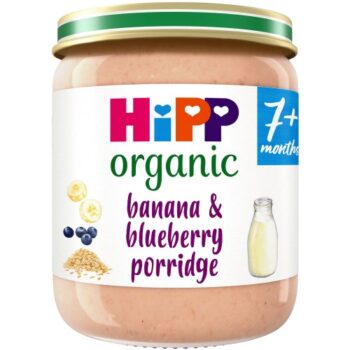 Hipp Organic Banana & Blueberry Porridge Baby Food Jar (160g)
