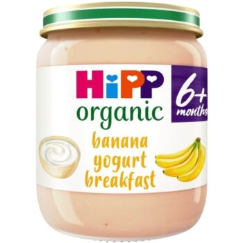 HiPP Organic Banana Yogurt Breakfast Baby Food Jar 6+ Months (125g)